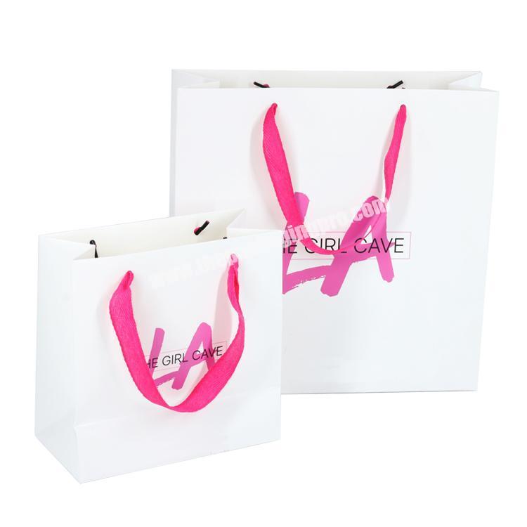 Custom white card paper CMYK eid gift bag for wholesale