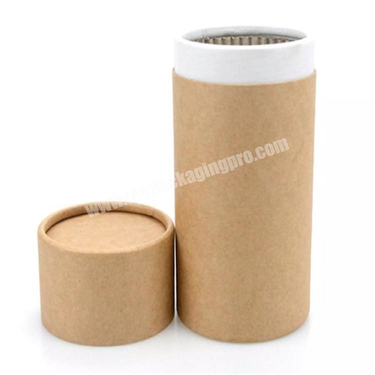 Custom White Cardboard Round Paper Tube Cylinder Tea Packaging Box