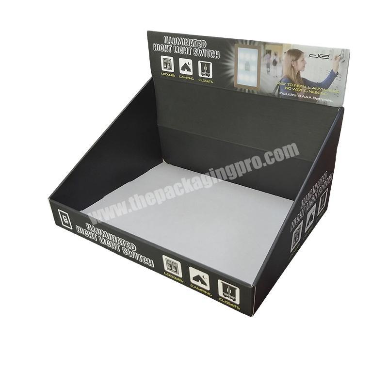 Custom white corrugated carton counter display box packaging printed cardboard gift display box