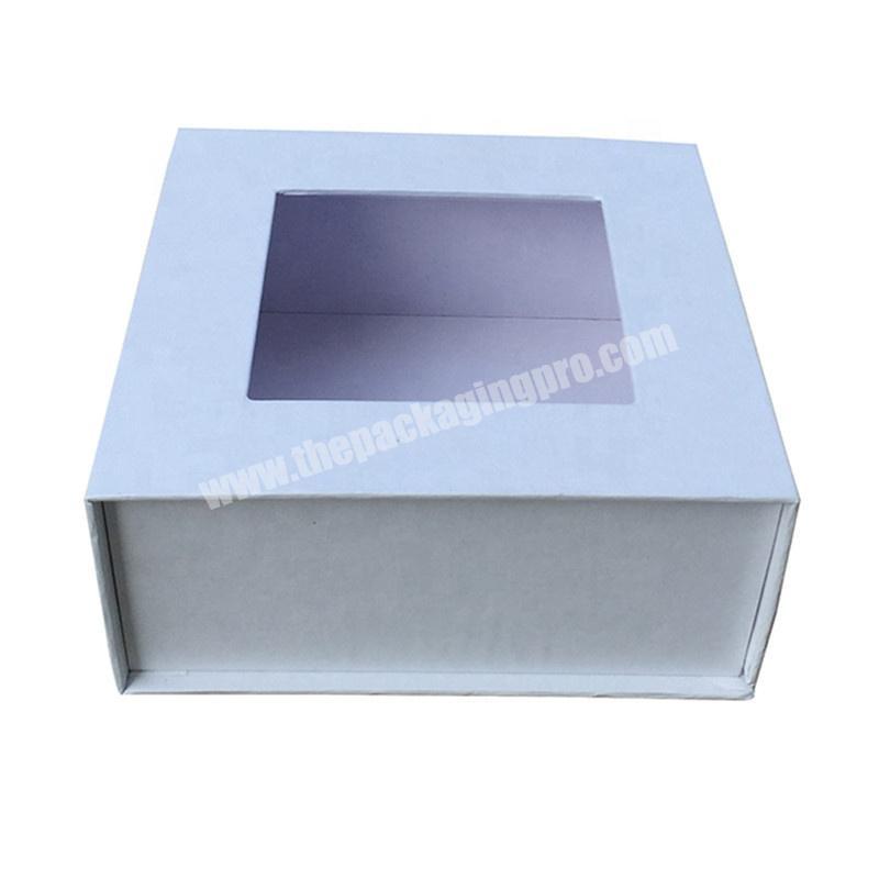 Custom white gift box folding magnetic box for eyelash set packaging