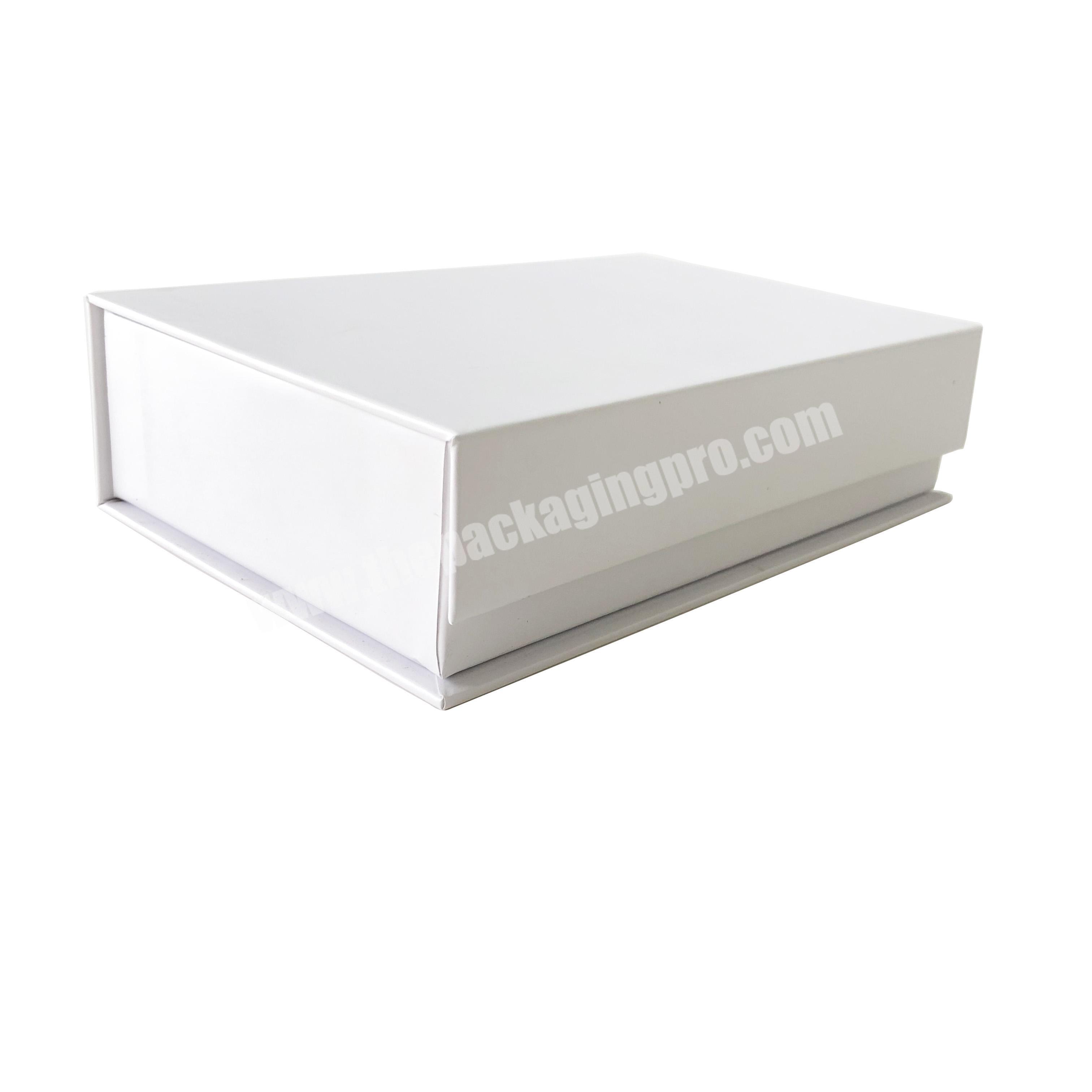 Custom white grey cardboard packaging gift box with magnetic lid