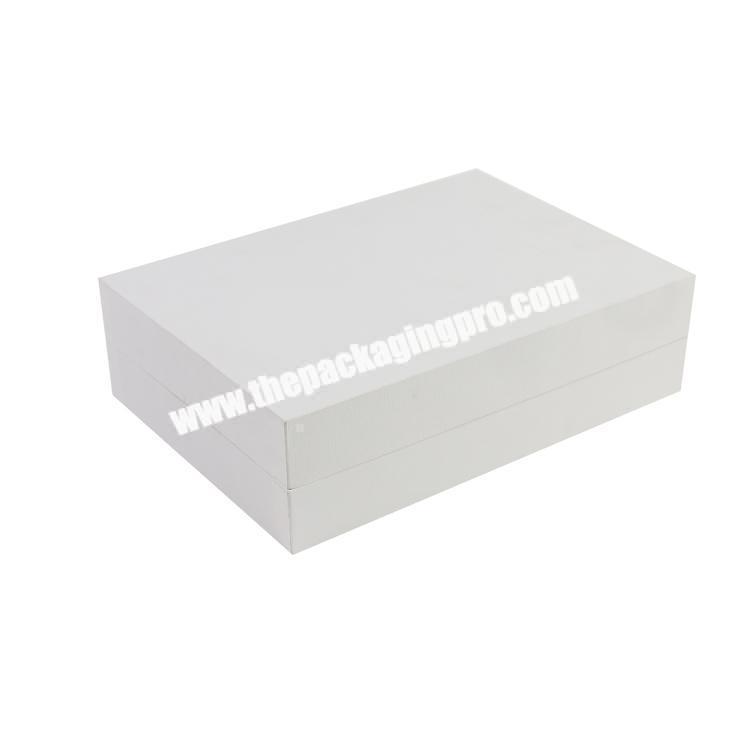 custom white hard top and bottom t shirt box packaging