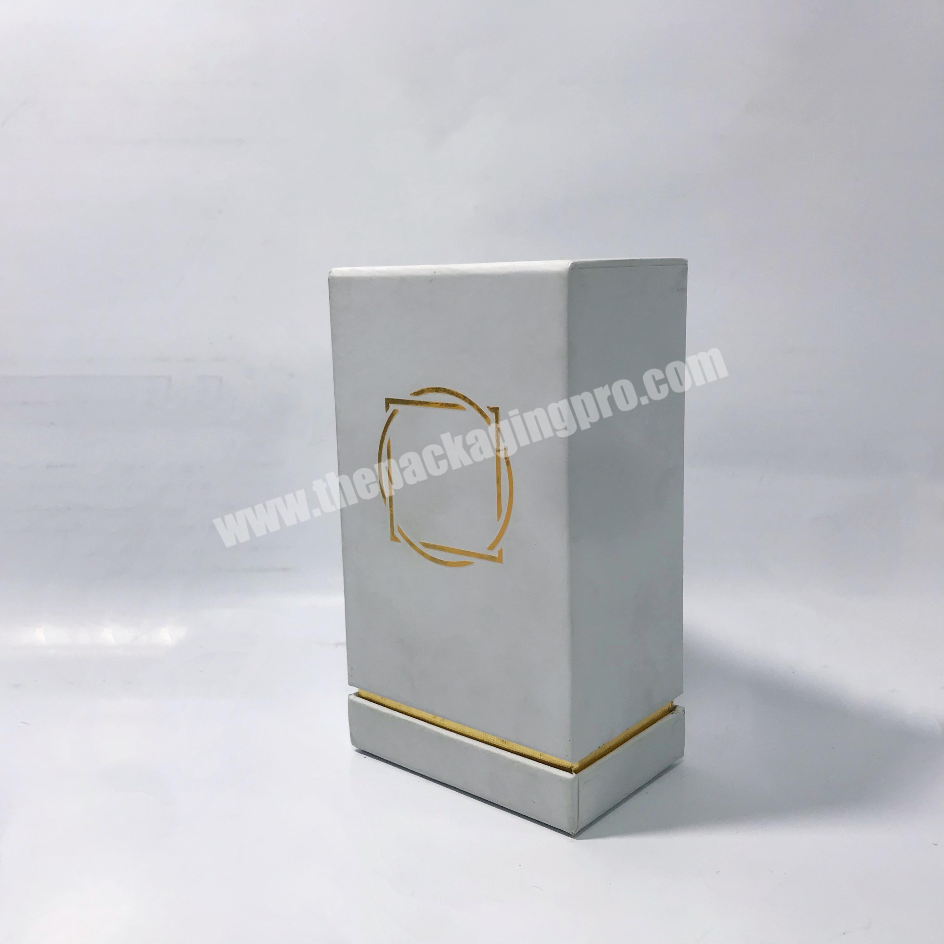 Custom white logo luxury gift box clamshell paper box  razor packaging gift  box with foam