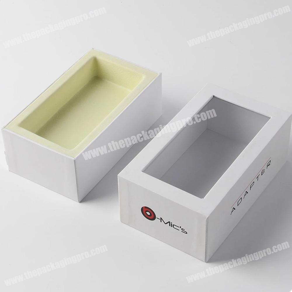custom white printing sunglass boxes with lid