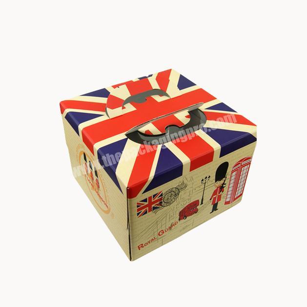 Custom wholesale 8 inches transparent window cake packing box cupcake packaging box cake gift box
