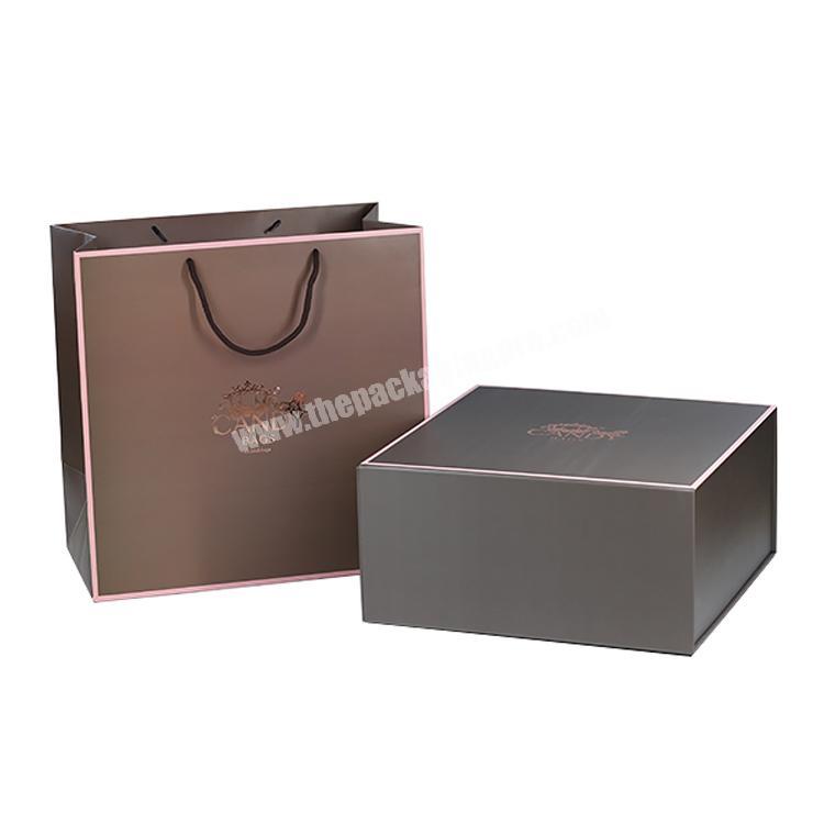 Custom Wholesale Antique Cardboard Collapsible Flip Top Flat Pack Gift Box With Magnetic Closure