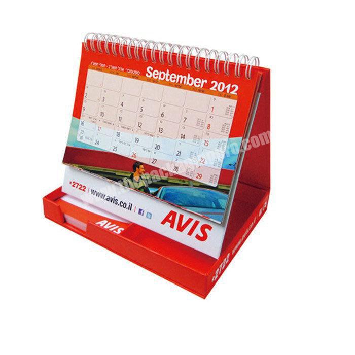 Custom wholesale new design creative office desktop table tear off yearly and mothly paper calendar printing logo