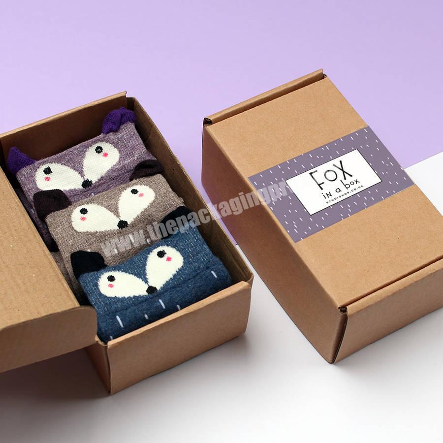 Custom wholesale paper box sock packaging box