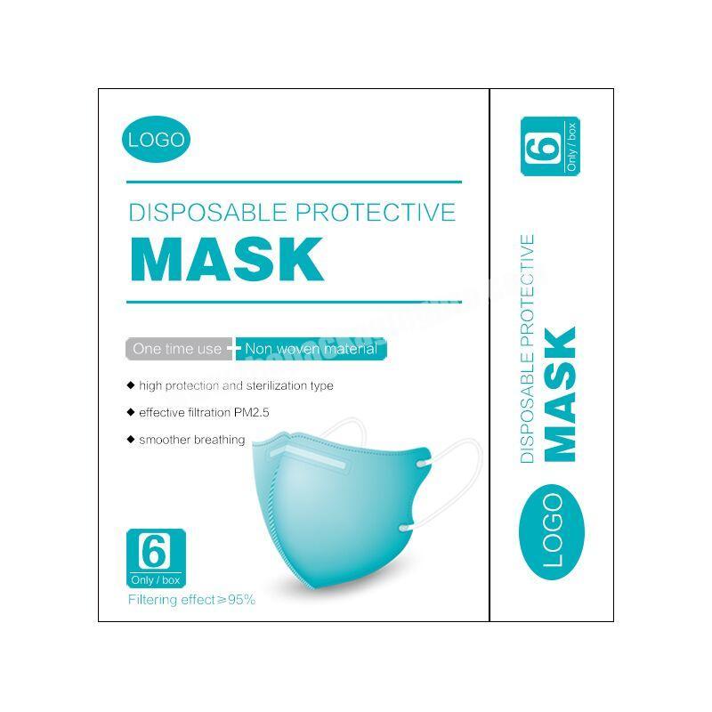 Custom wholesale quality packing n95 mask boxface mask box packing