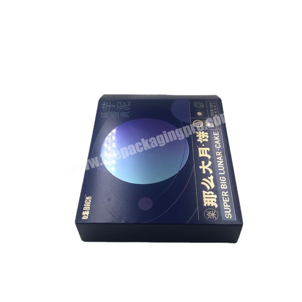 Custom wholesale recyclable fashion paper blue packaging boxes
