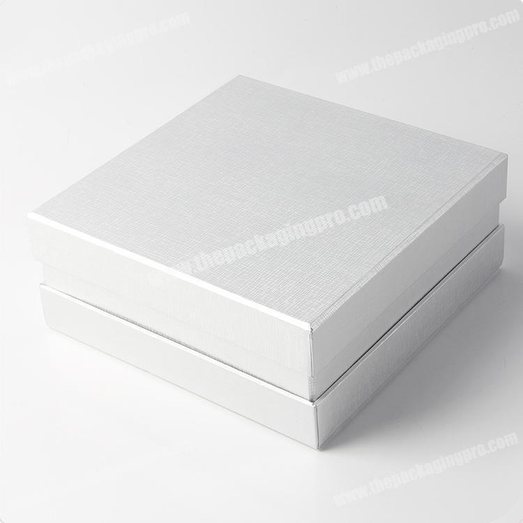 custom wholesale sliver luxury paper gift box with lid