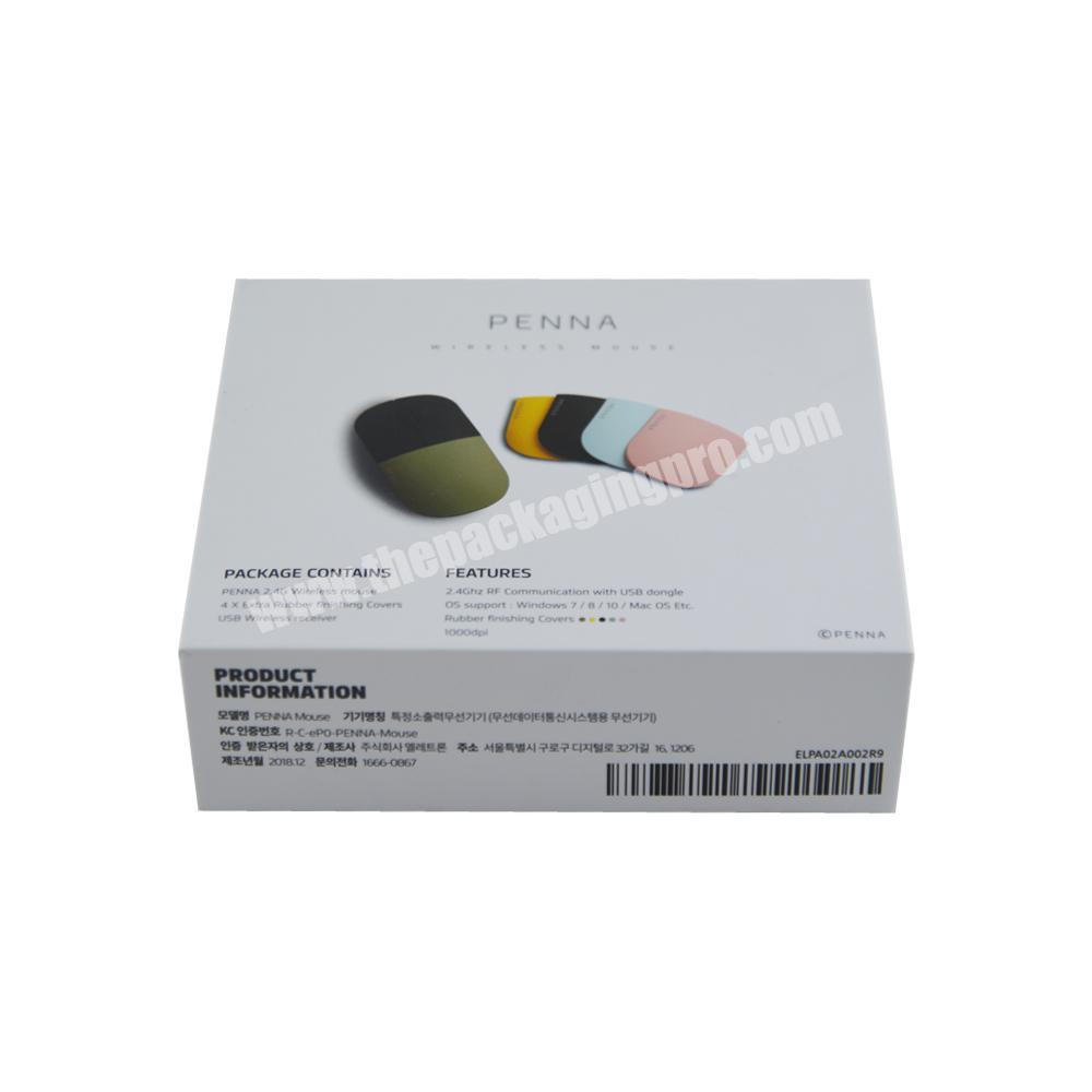 Custom Wireless Computer Mouse two piece Gift Box with rigid paper From Packaging Design Companies In China