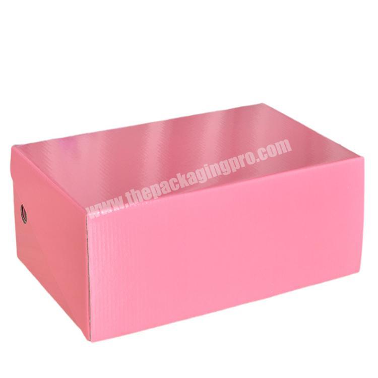 custom with logo packaging box shoe box transparent corrugated shoe box