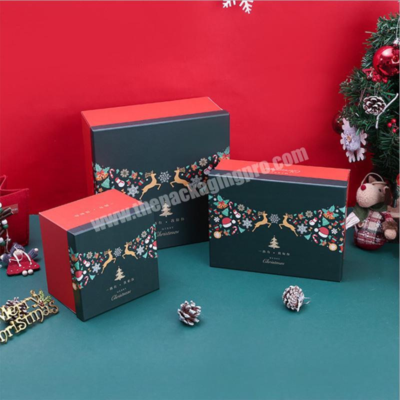 Custom xmas box cardboard paper christmas decorative packaging christmas gift boxes