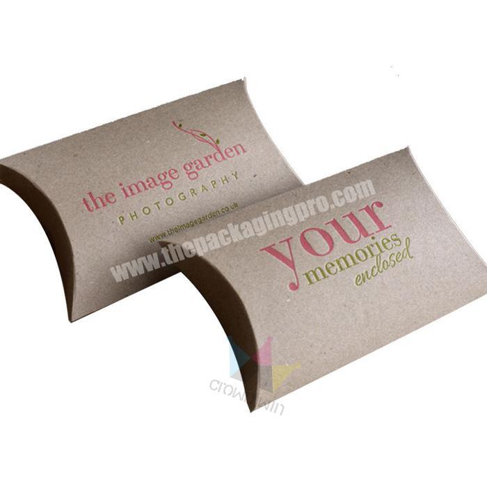 Custom Your Own design Printed Full Color Eco-friendly Recycled Paper Pillow Box Factory Manufactory Dongguan