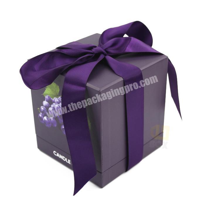Custom Your Own Glass Jar Candle Bow Tie Gift Package Paper Boxes