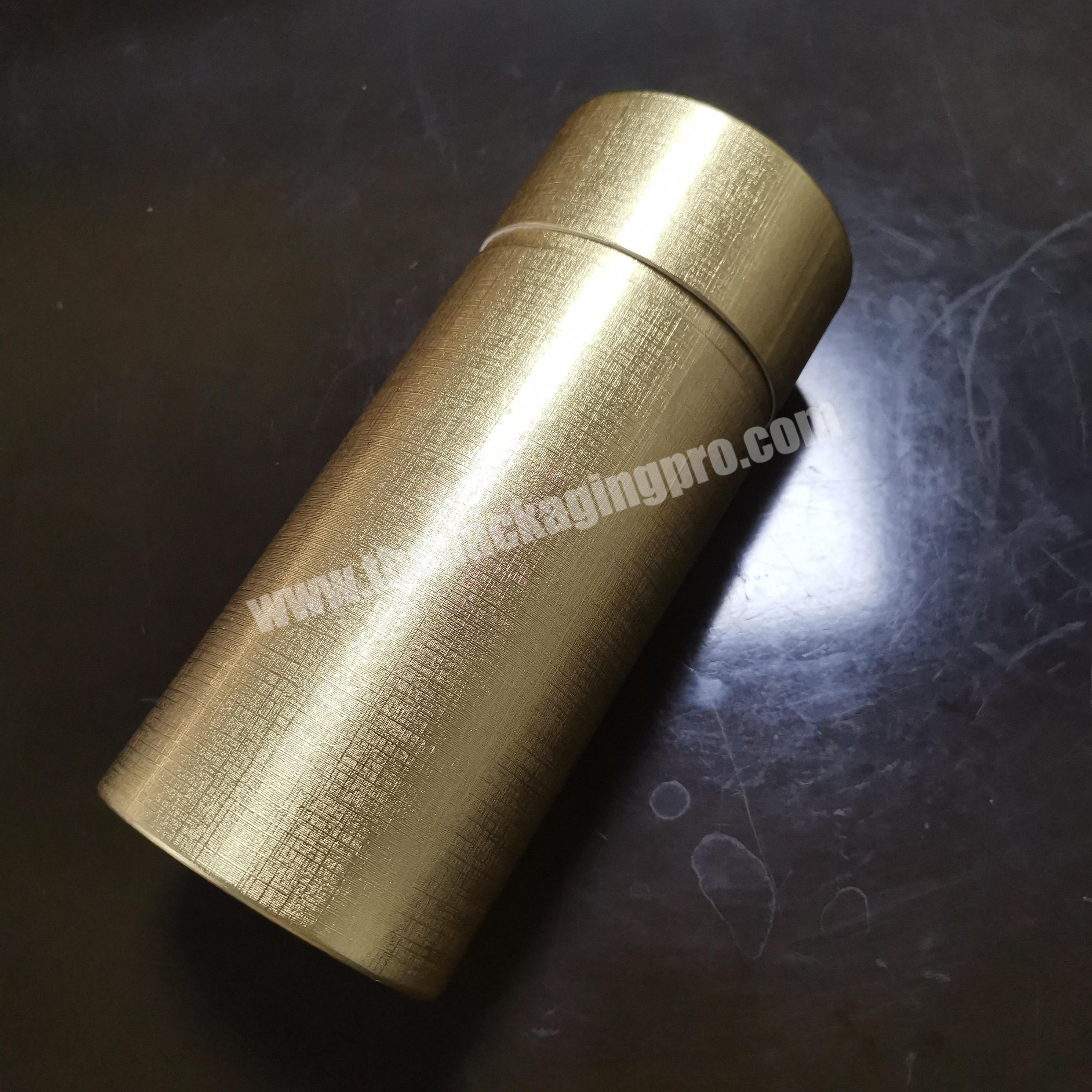 customer luxury gold round cardboard candle jar and perfume tube gift packaging box