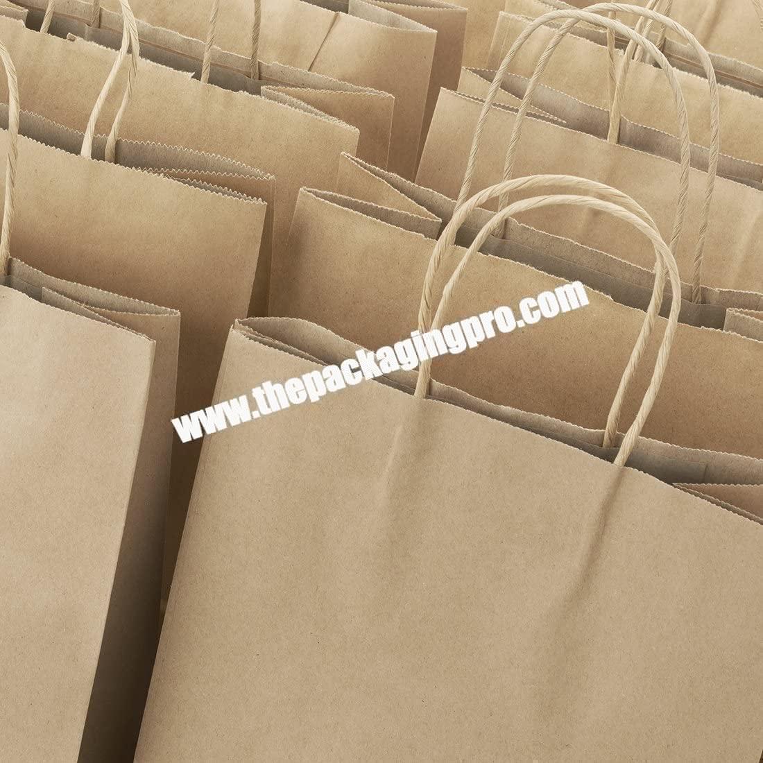Customised Creative Kraft aper Gift Bags Printed Paper Shopping Bags With Paper Handle