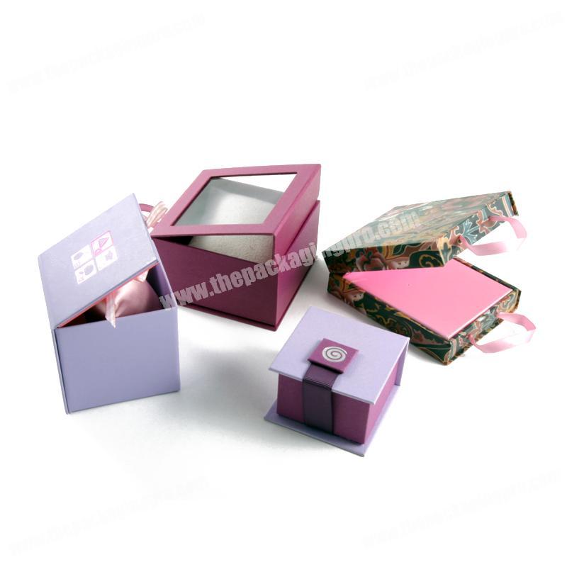 Customised Logo Alibaba Supplier High Quality Luxury Flip Top Magnetic Closure PVC window Wigs Gift Box