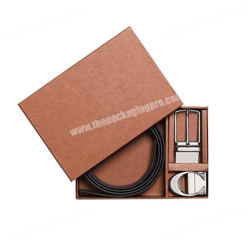 Customised Logo Cardboard Special Texture Paper Box Men's Belt Gift Box Packaging