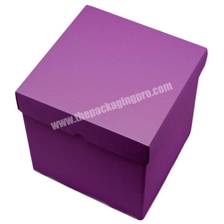 customised luxury cardboard purple gift boxes