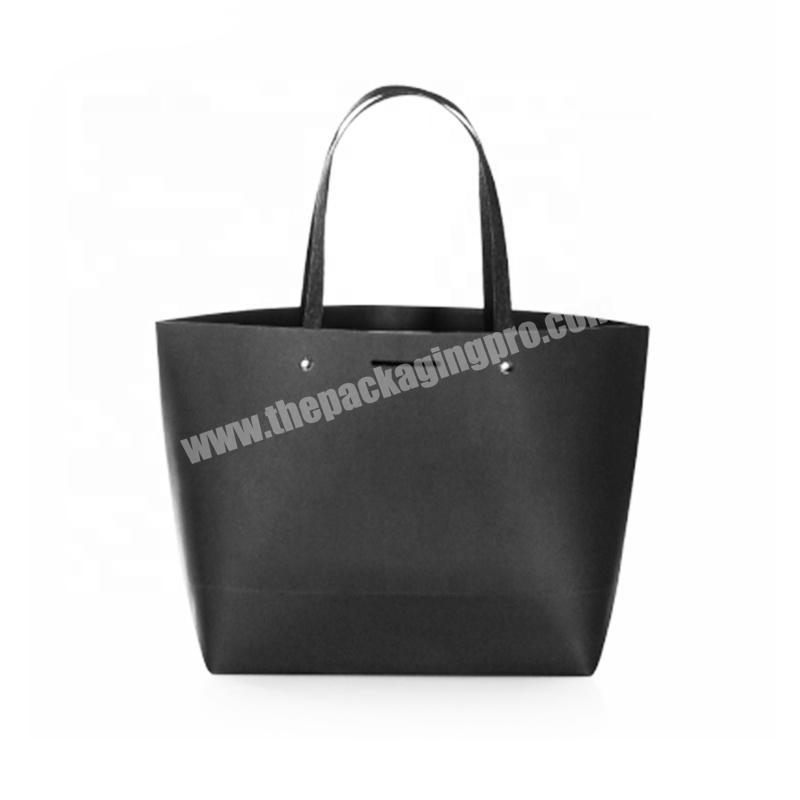 Customised Luxury Logo Printed New Design Boat Shape Make Up Paper Bags Perfume Shopping Packaging Bag For Cosmetics