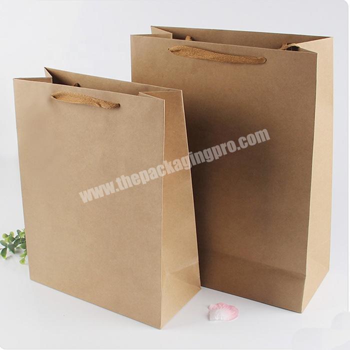 customised luxury  thick brown kraft paper bag with logo