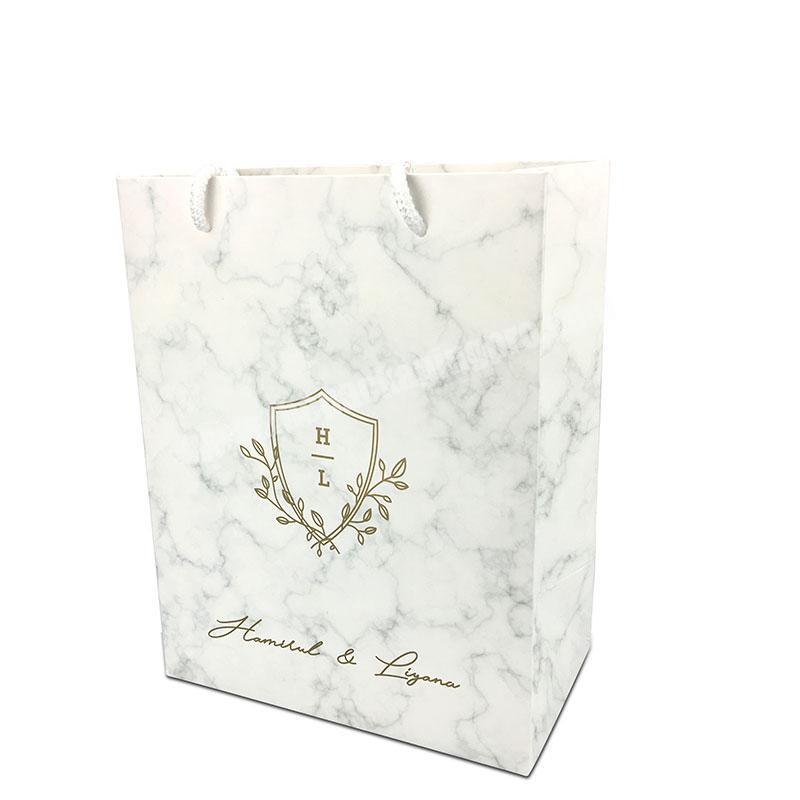 Customised Small Mini Gift Shopping Marble Paper Bag