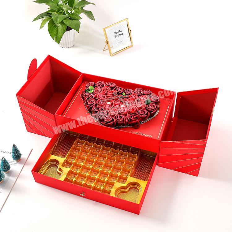 Customizable double door valentine's day chocolates luxury gift boxes