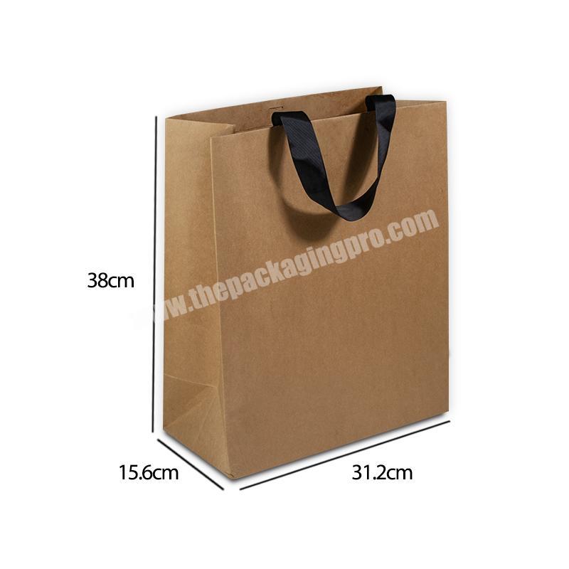 Customizable printing tote gift clothing packaging kraft paper shopping bag