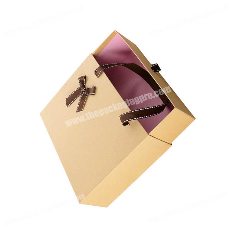 Customize Cardboard Paper Drawer Slide Tie Packaging Box With Handle