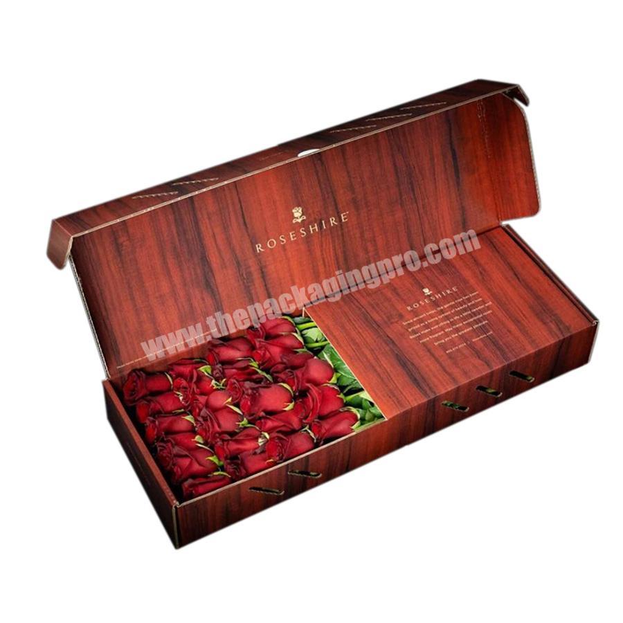 Customize Corrugated Paper Fresh Flower Floral Transport Box Packaging Bouquet Roses Gift Box Cardboard Boxes for Flowers