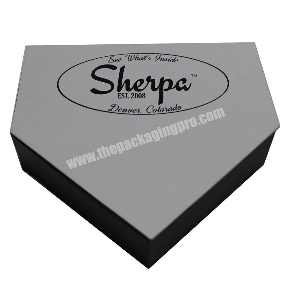 Customize cosmetic cardboard packaging triangle paper box for makeup brushes packaging box