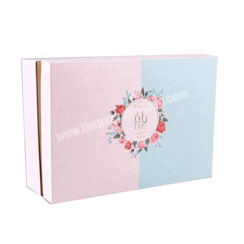 customize easy gift packaging manufacturer lid and based paper box with bundle