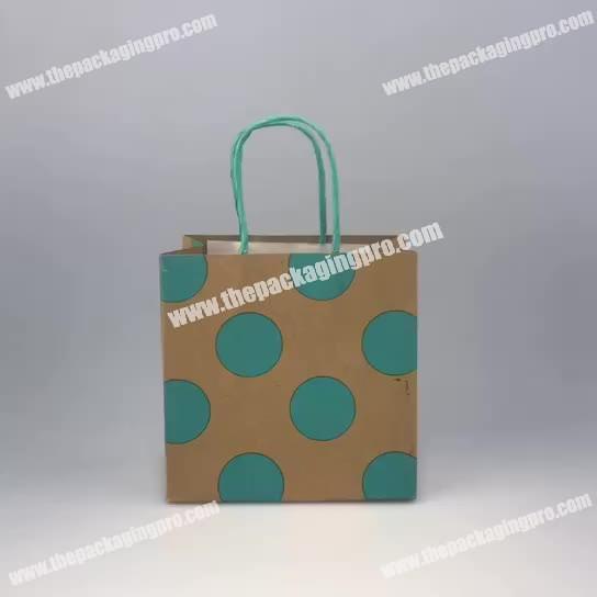 Customize Eco-friendly Cheap Simple  High Quality  Polka Dot Gift Bag