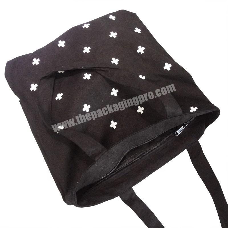 Customize Eco friendly foldable canvas storage bag with two zipper