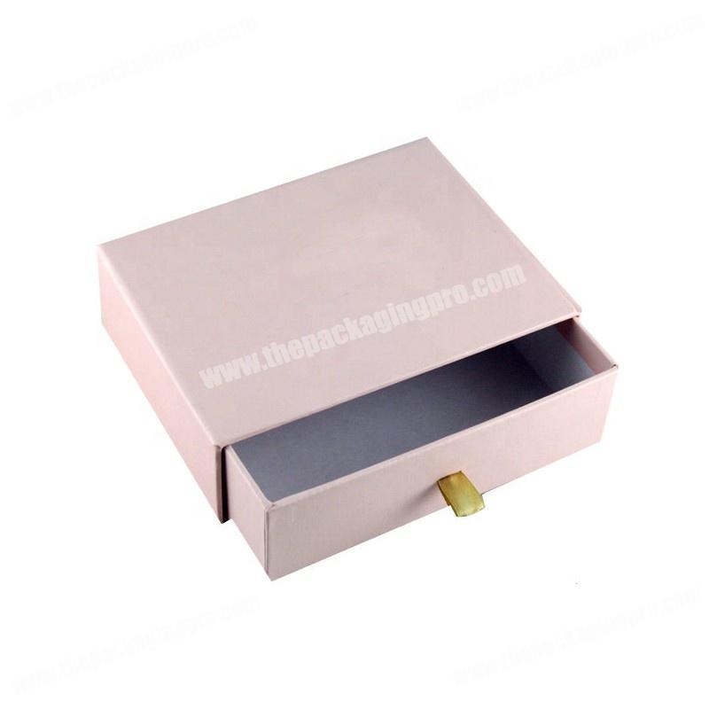 Customize eco-friendly hard paper printing gift box luxury drawer sliding boxes with tag
