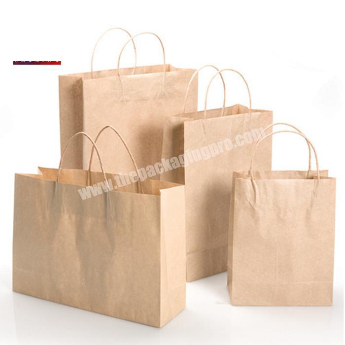Customize Kraft Paper Bag Recycled Brown Paper Bag With Handle