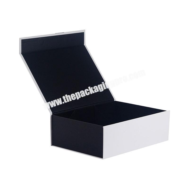 Customize luxury white and black sunglasses packaging box with magnetic lid