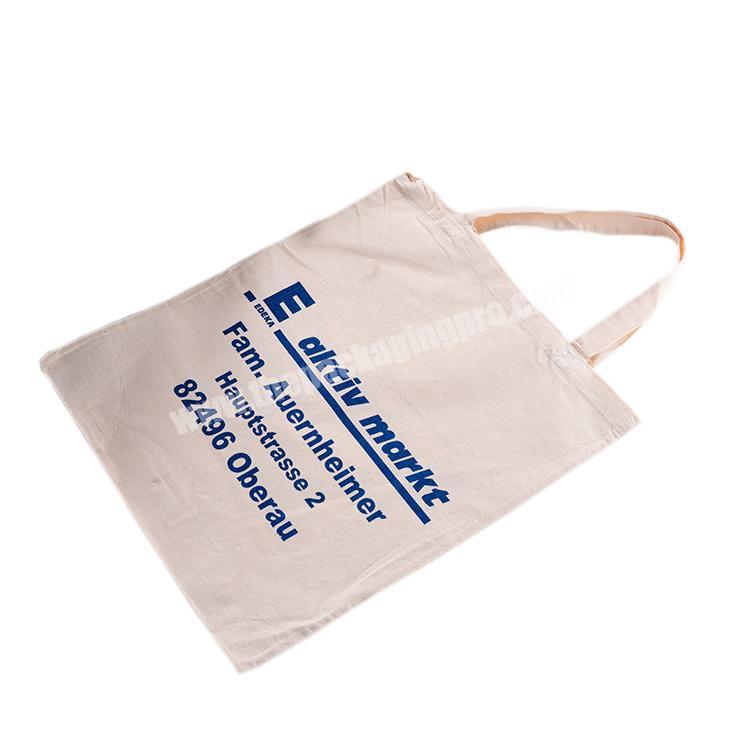 Customize print canvas bags length handle carry bags with company logo
