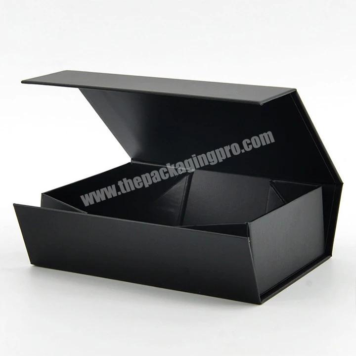 Customize Printing eco-friendly Black Gift Packaging Folding Paper Carton shoes  clothes packaging paper box
