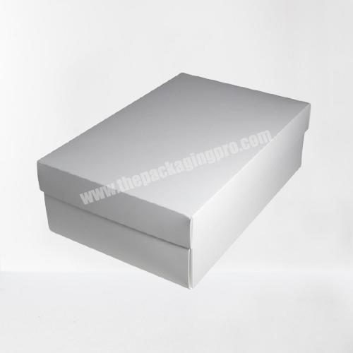 customize white lid and base shoe paper box