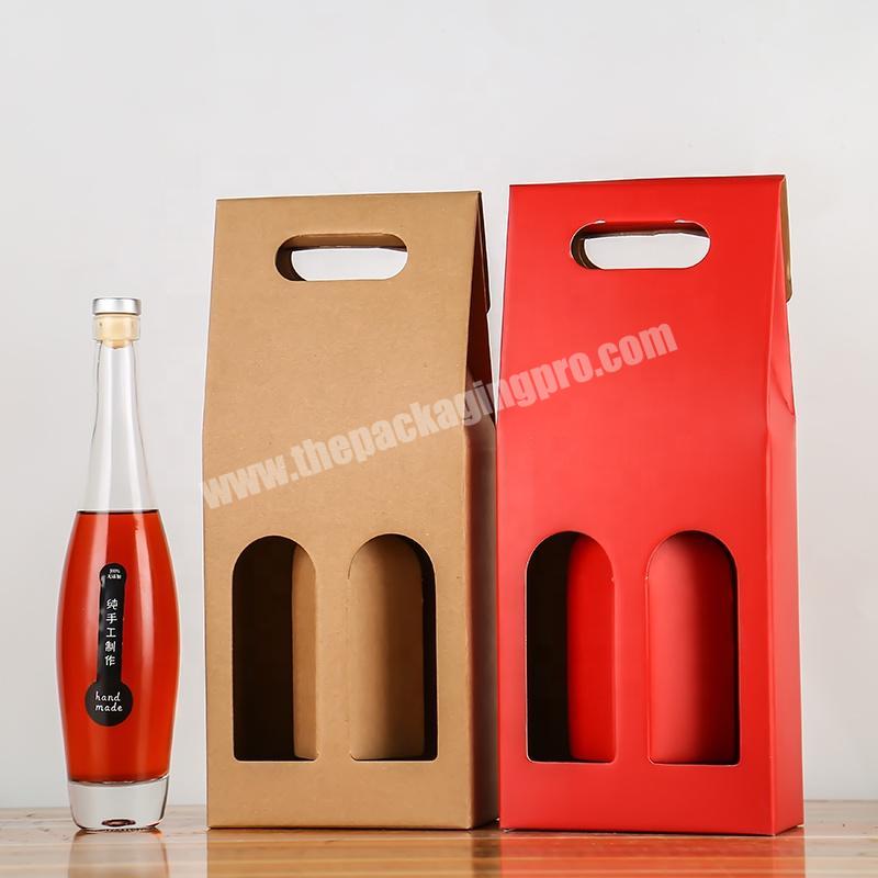 Customized 1 2 3 4 5 6 Bottle Can High Grade Paper Wine Bags With Logo