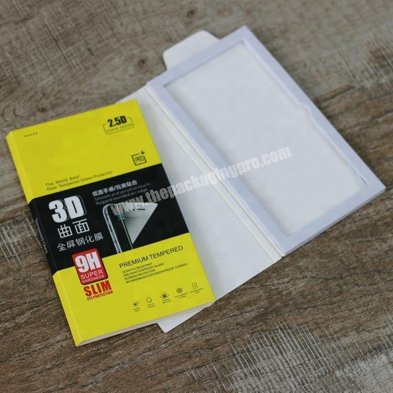 Customized 9h tempered glass screen protector packaging