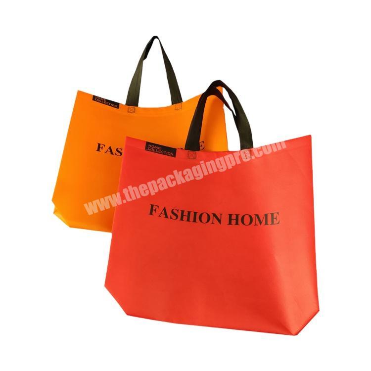 Customized black non woven cloth bag pp nonwoven bag for shopping printed your own logo