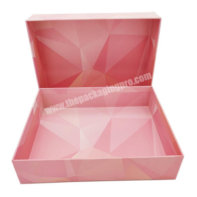 Customized Box Magnetic Closure Folding Baby Pink Color Matt Gift Packaging Box