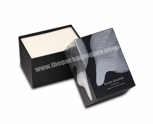 customized cardboard paper box with EVA tray, gift box with siver foil  logo, packaging box with lid