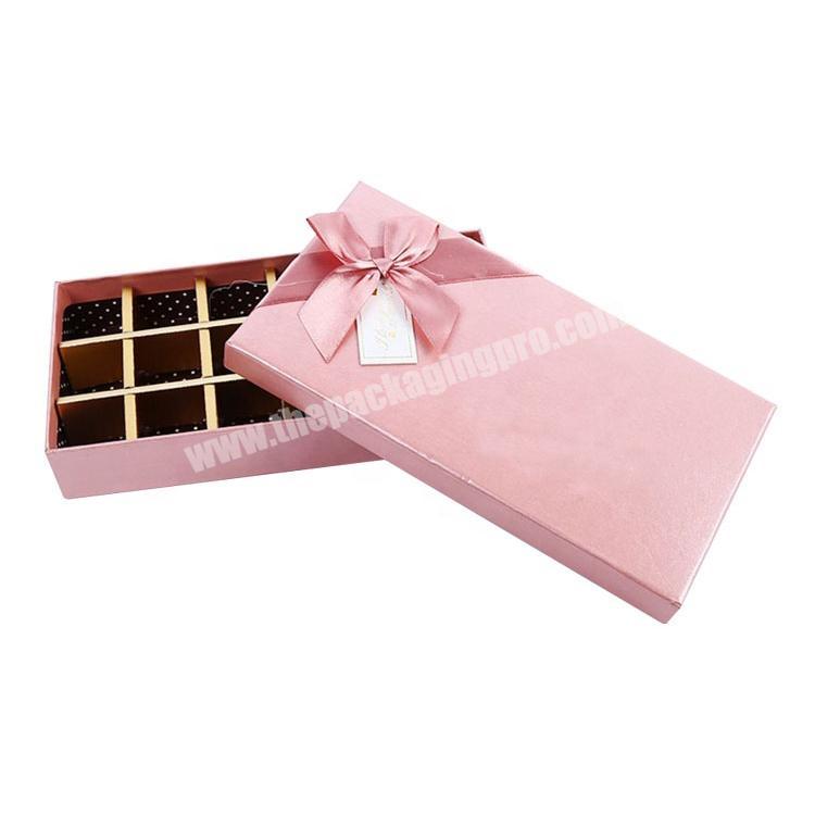 Customized Cardboard Paper Packaging Sweet Chocolate Gift Box With Dividers