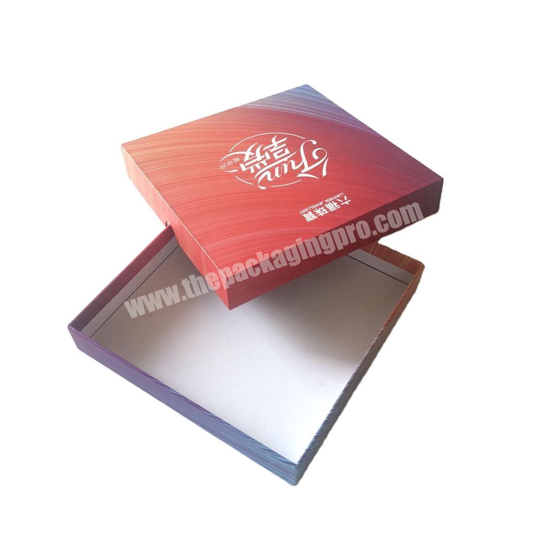 Customized cardboard upper and lower storage box gloss packaging gift box for cosmetic Jewelry