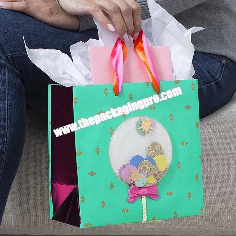 Customized cheap price small size gift paper bags with printing